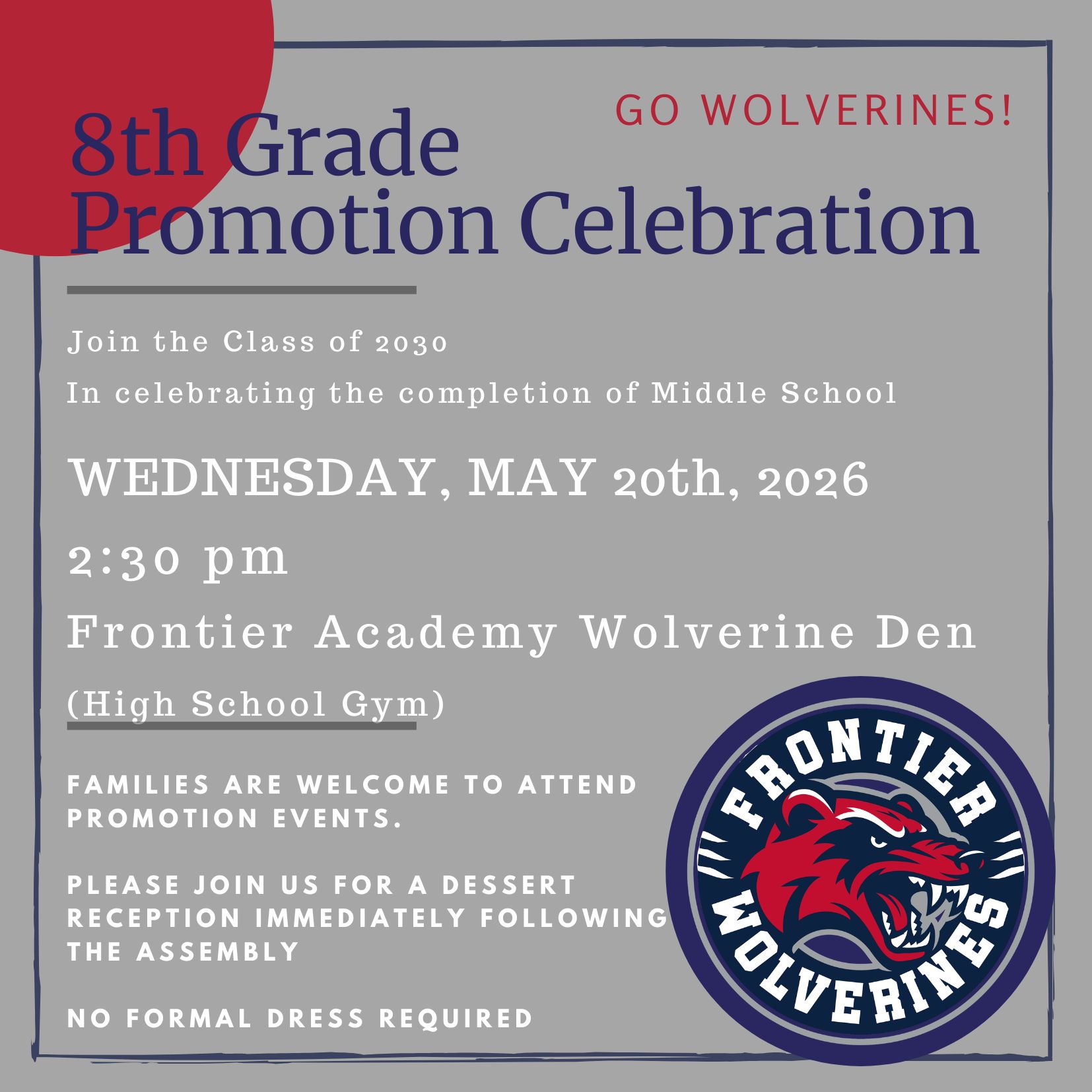 Invitation for 8th Grade Promotion
